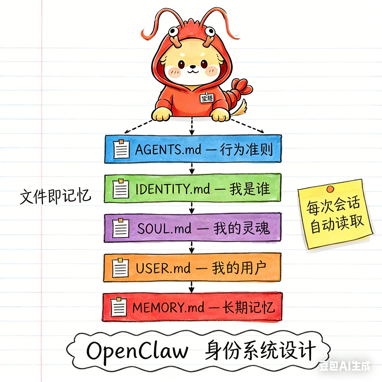 OpenClaw 身份系统五个核心文件